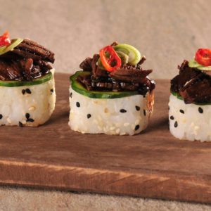 Sushi Rice Canape - Teriyaki Beef